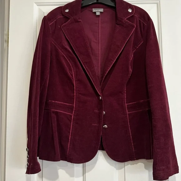 Roz & Ali Wine/Maroon Red Corduroy Blazer Great Condition Smoke free home - Picture 1 of 3